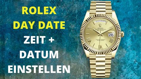 rolex day date uhrzeit einstellen|WEARING THE WATCH .